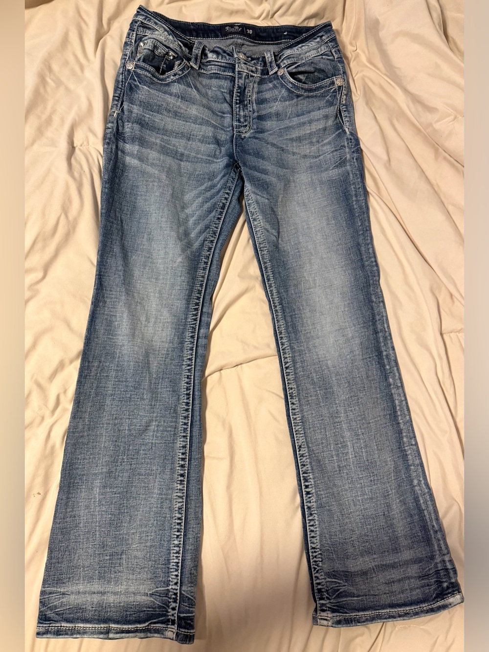 Miss Me Light Wash Boot Cut Jeans Size 30